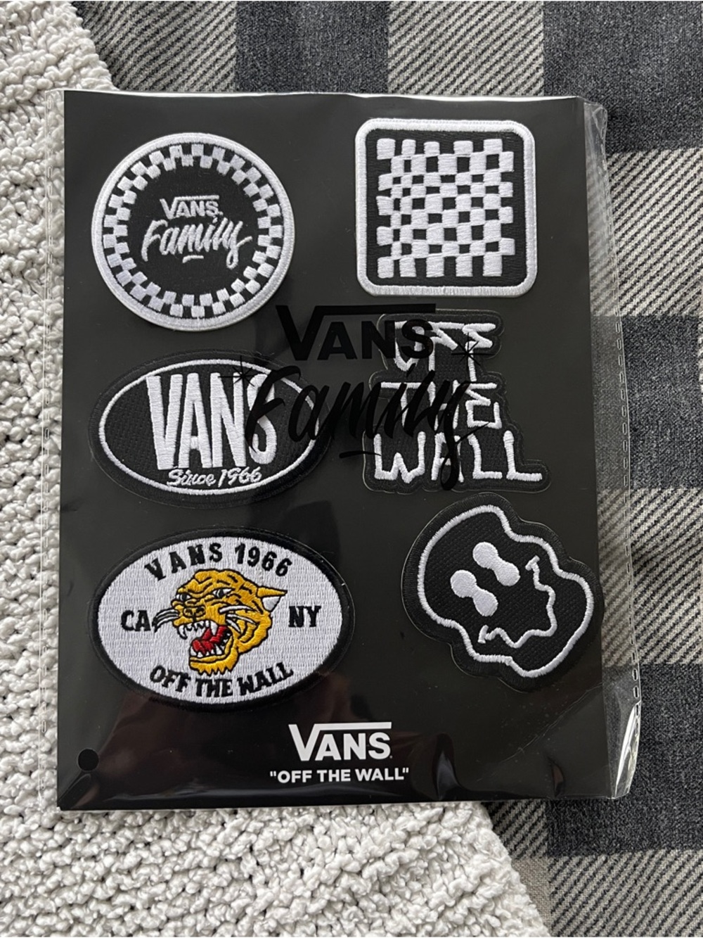 Vans Patch Set Off The Wall Logo Iron On Stickers Black White 6 Pc